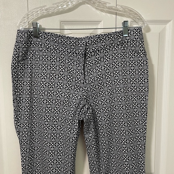 Laundry by Shelli Segal Los Angeles Womens Cropped Mosiac Navy Pant size 10 - Picture 8 of 11